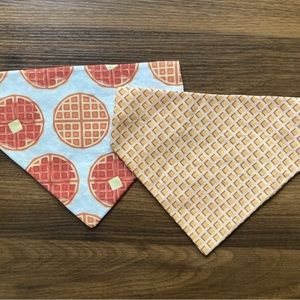 Belgian Waffles | Reversible Dog Bandana, Over the Collar